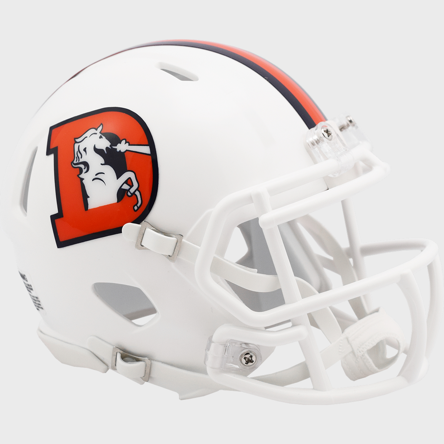 Denver Broncos NFL Mini Speed Football Helmet 2023 Snowcapped