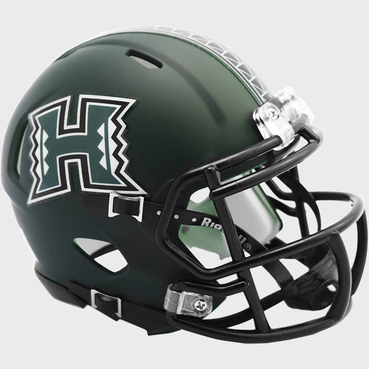 Hawaii Warriors NCAA Mini Speed Football Helmet Matte Green