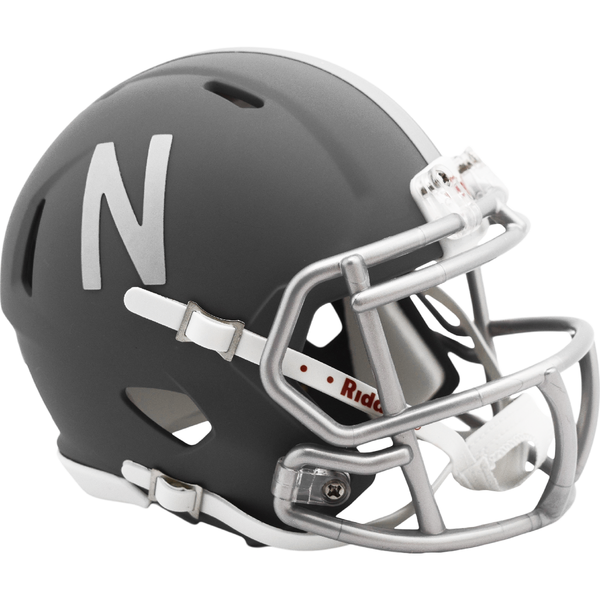 Nebraska Cornhuskers NCAA Mini Speed Football Helmet SLATE