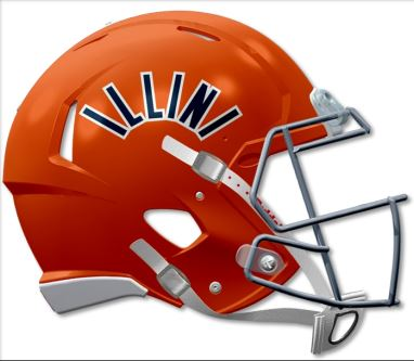 Illinois Fighting Illini NCAA Mini Speed Football Helmet 1971-1987