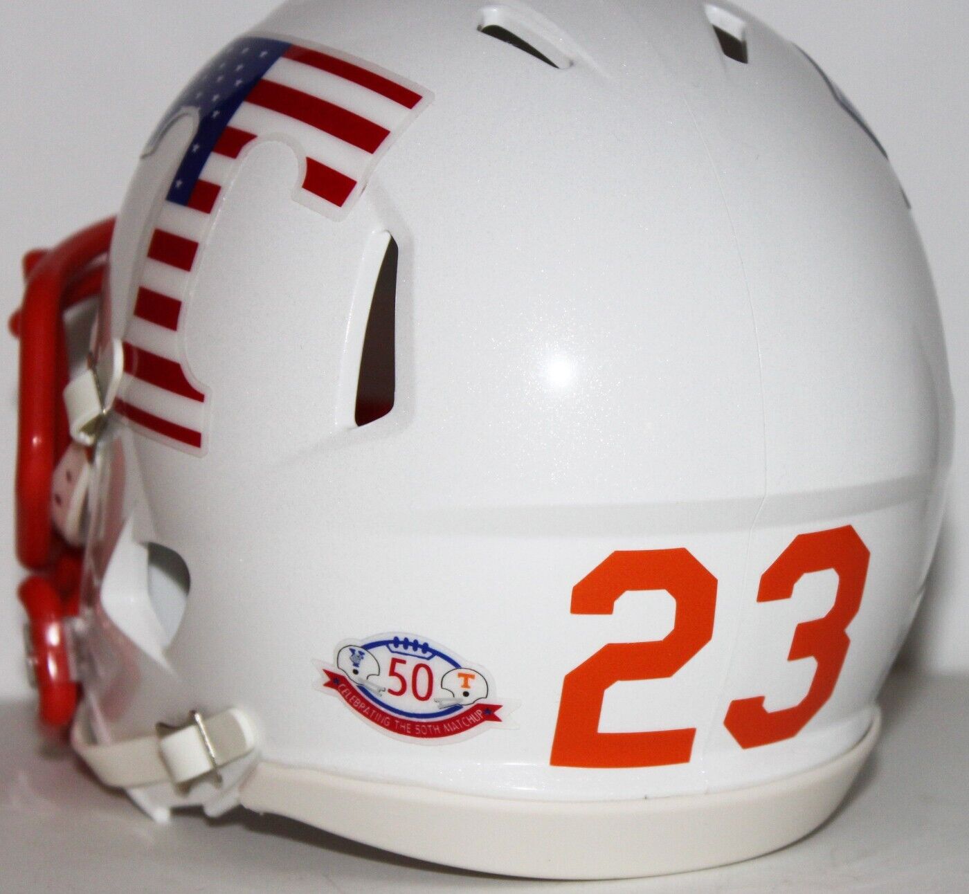 2023 Tabb High (VA) Tigers Custom Riddell Mini Helmet vs York - Military Appreciation