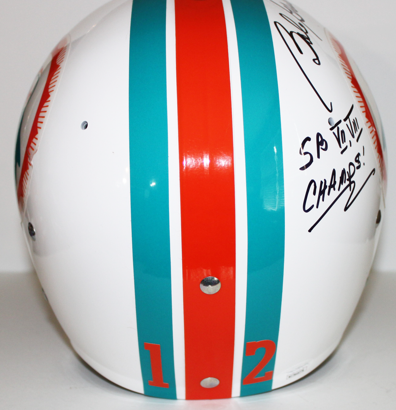 Bob Griese Miami Dolphins Signed TK Suspension Full Size Helmet - JSA