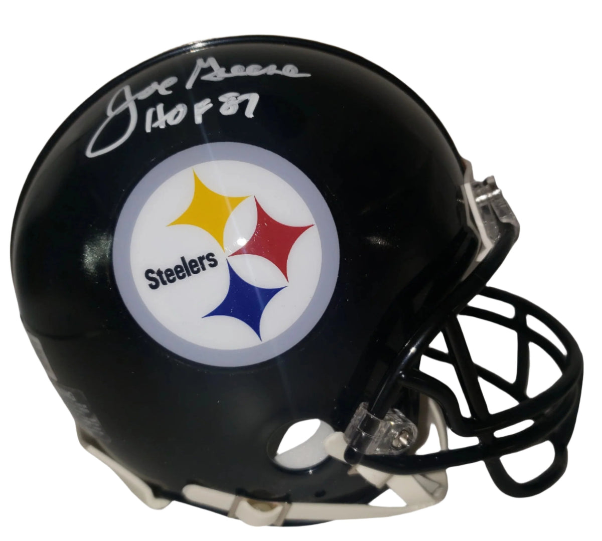 Joe Greene Signed Pittsburgh Steelers VSR4 Mini Helmet