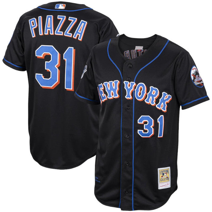 Mike Piazza New York Mets Authentic Black Majestic Player Jersey