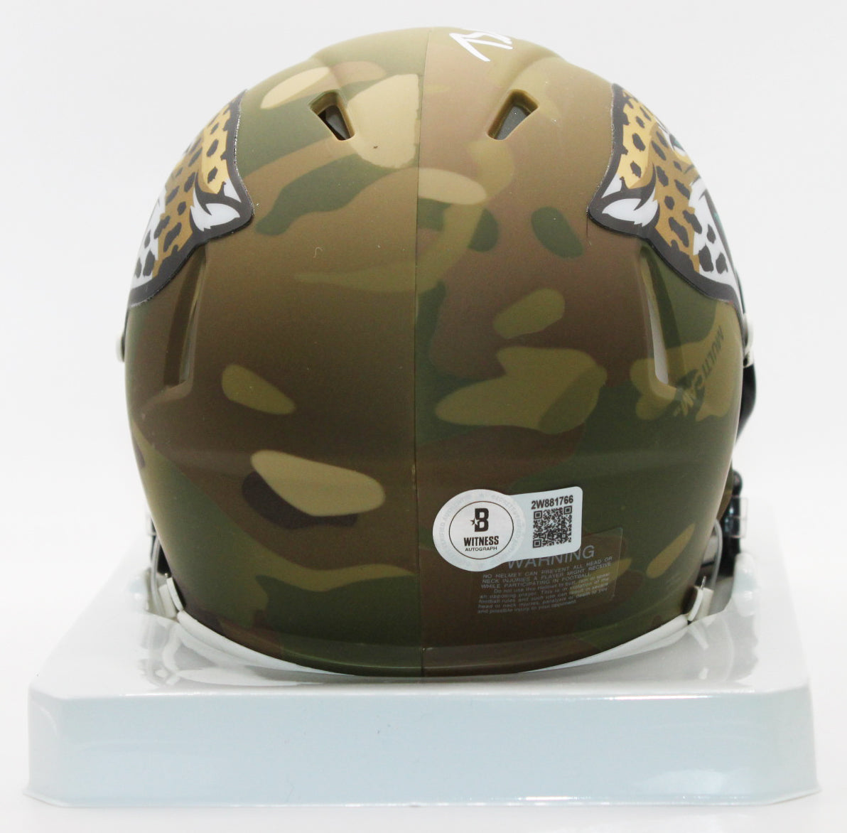 Brian Thomas Jacksonville Jaguars Signed Camo Mini Helmet
