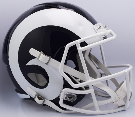 Los Angeles Rams Speed Replica Football Helmet White Horns
