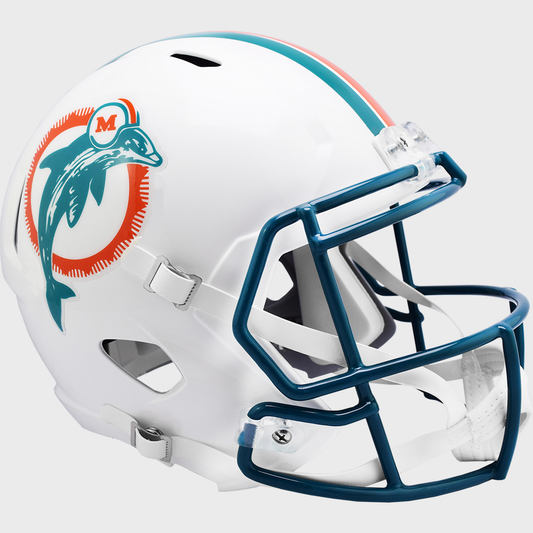 Miami Dolphins 1980 to 1996 Speed Replica Throwback Helmet