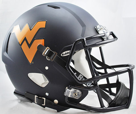 West Virginia Mountaineers Speed Football Helmet Satin Navy