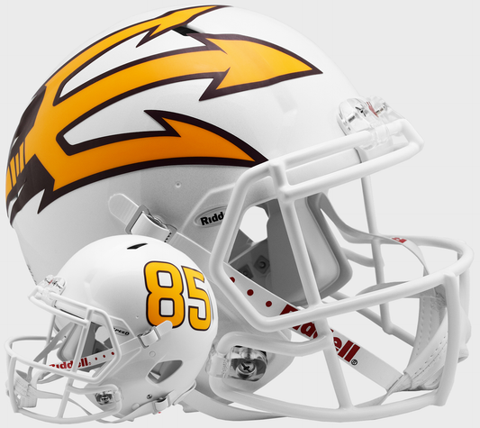 Arizona State Sun Devils Speed Football Helmet White Metallic