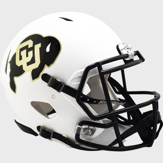 Colorado Buffaloes Speed Football Helmet Matte White