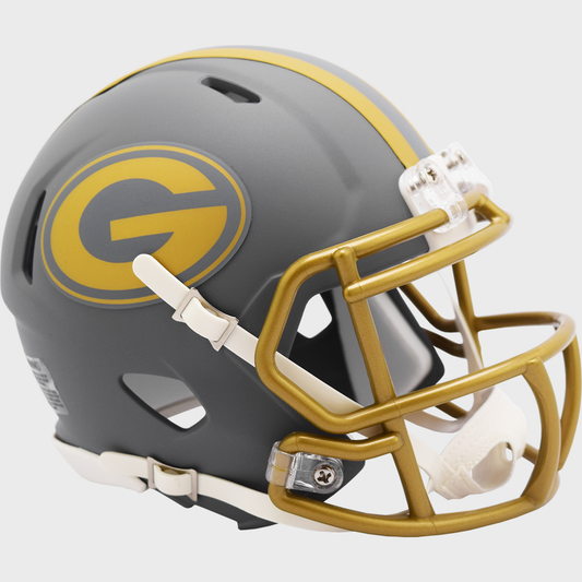 Green Bay Packers NFL Mini Speed Football Helmet SLATE