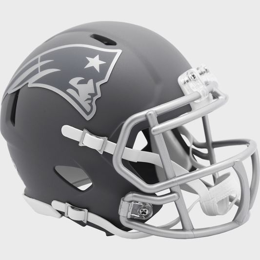 New England Patriots NFL Mini Speed Football Helmet SLATE