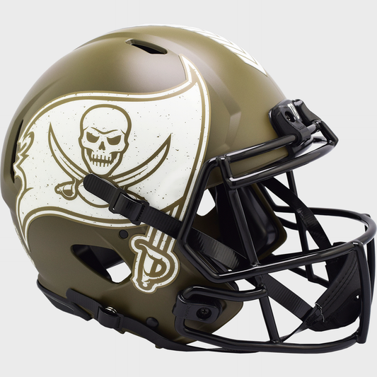 Tampa Bay Buccaneers Speed Football Helmet SALUTE TO SERVICE