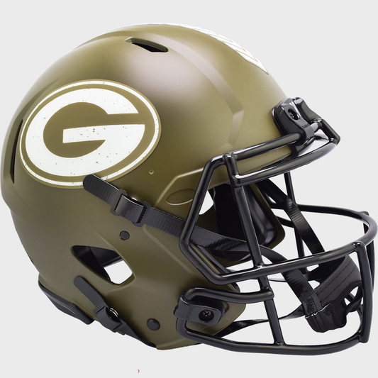 Green Bay Packers Speed Football Helmet SALUTE TO SERVICE SALE