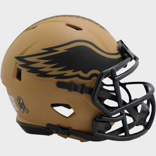 Philadelphia Eagles NFL Mini Speed Football Helmet SALUTE TO SERVICE 2