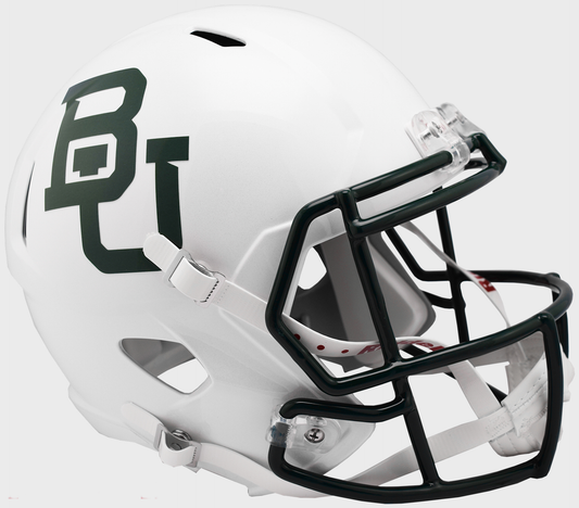 Baylor Bears Speed Replica Football Helmet White Metallic