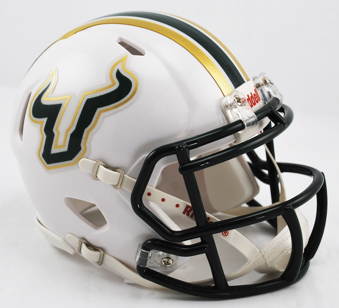 South Florida Bulls NCAA Mini Speed Football Helmet White