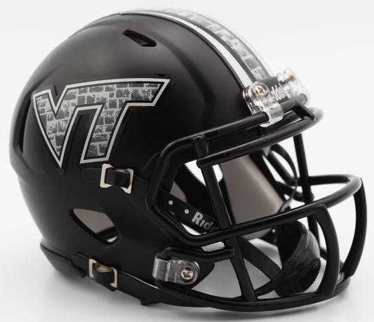 Virginia Tech Hokies NCAA Mini Speed Football Helmet Matte Black