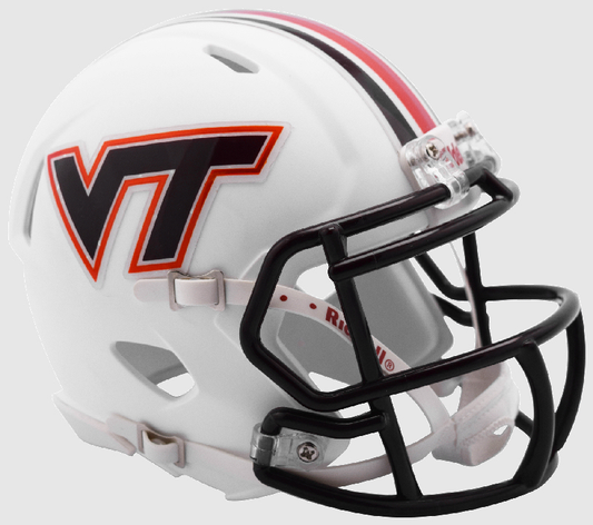 Virginia Tech Hokies NCAA Mini Speed Football Helmet Matte White