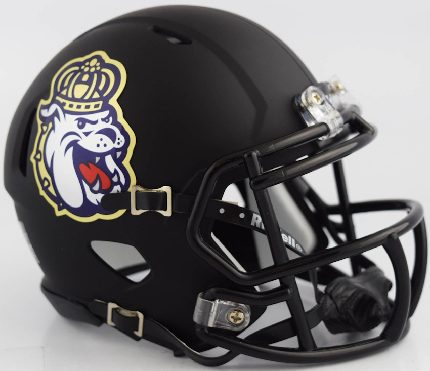 James Madison Dukes NCAA Mini Speed Football Helmet Matte Black