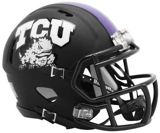 TCU Horned Frogs NCAA Mini Speed Football Helmet Matte Black
