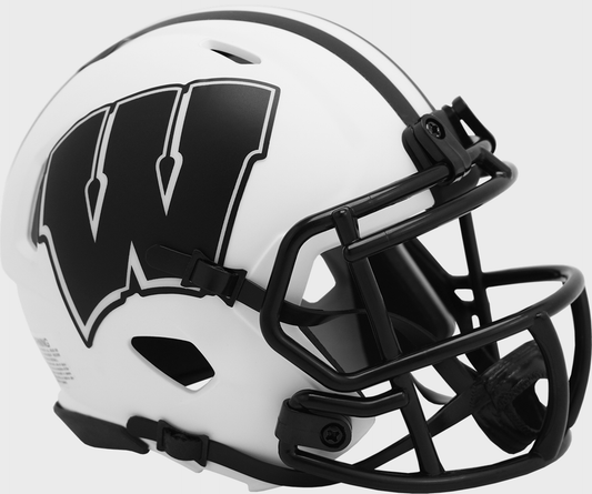 Wisconsin Badgers NCAA Mini Speed Football Helmet LUNAR