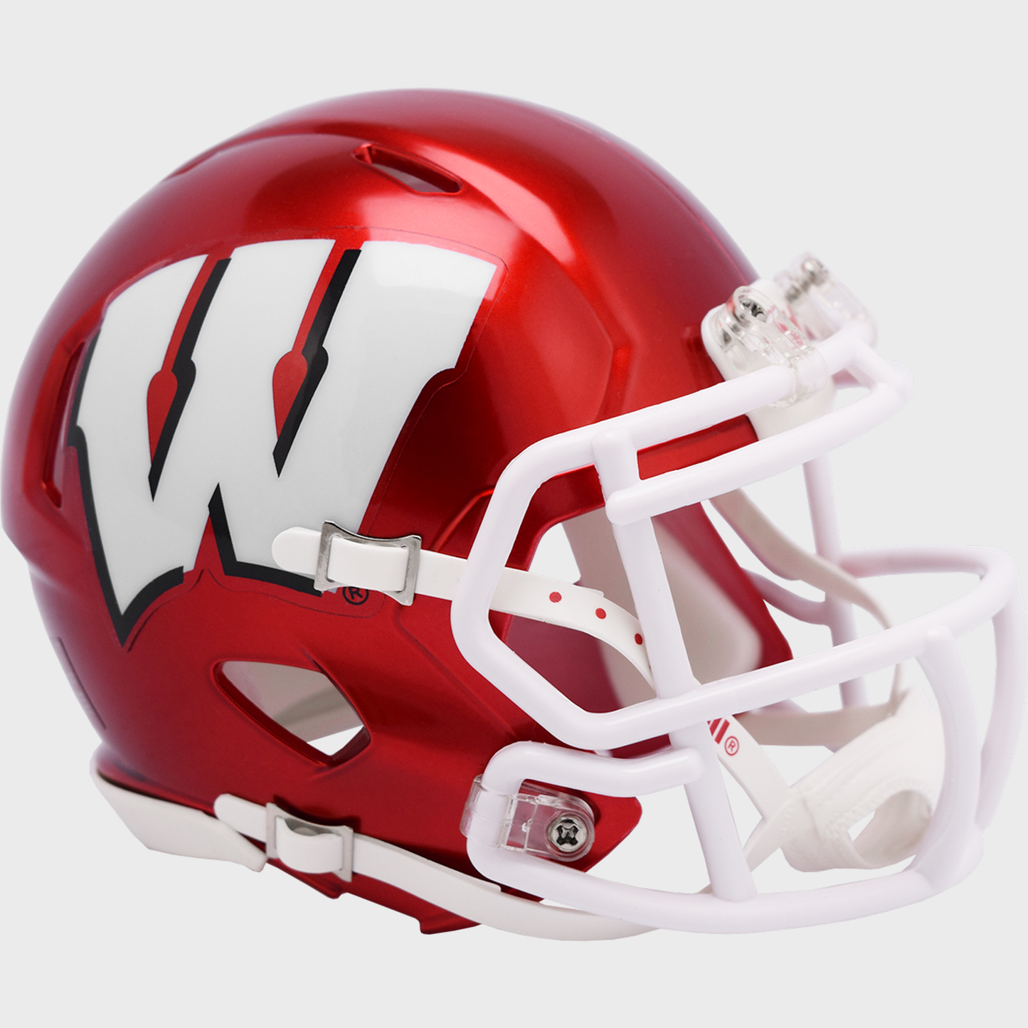 Wisconsin Badgers NCAA Mini Speed Football Helmet FLASH