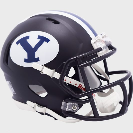 Brigham Young Cougars NCAA Mini Speed Football Helmet Satin Navy
