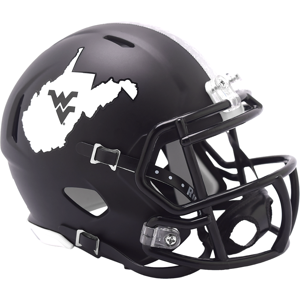 West Virginia Mountaineers NCAA Mini Speed Football Helmet Coal Rush