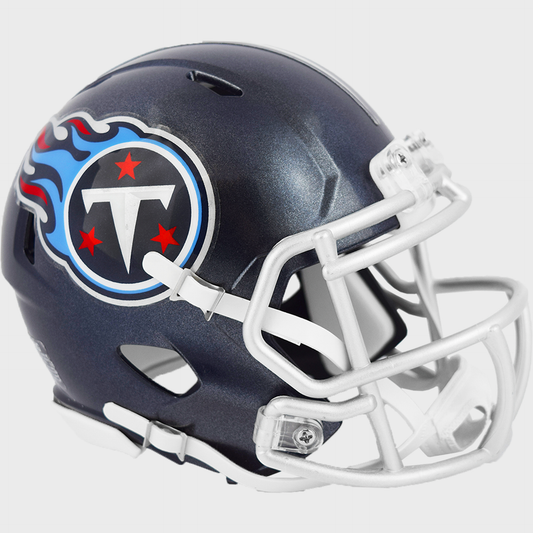 Tennessee Titans NFL Mini Speed Football Helmet Satin Navy Metallic