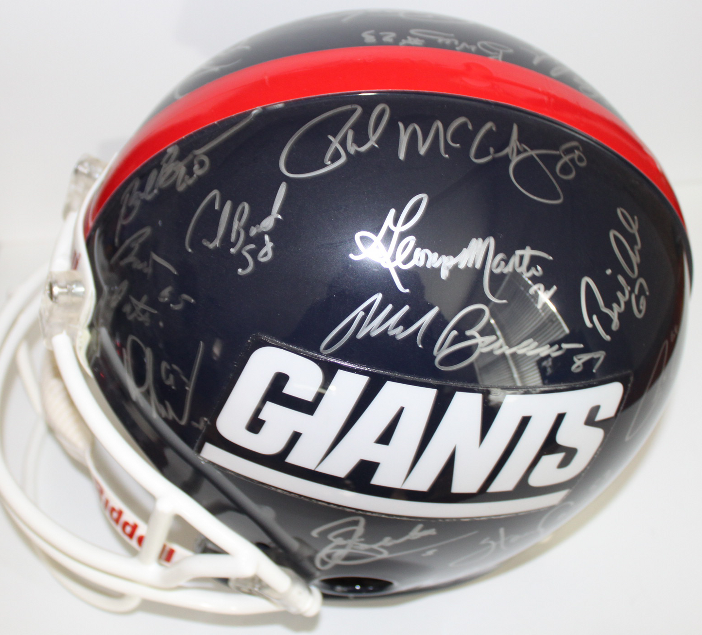 1986 New York Giants Super Bowl Champs Team Signed Authentic Proline Full Size Helmet - Steiner