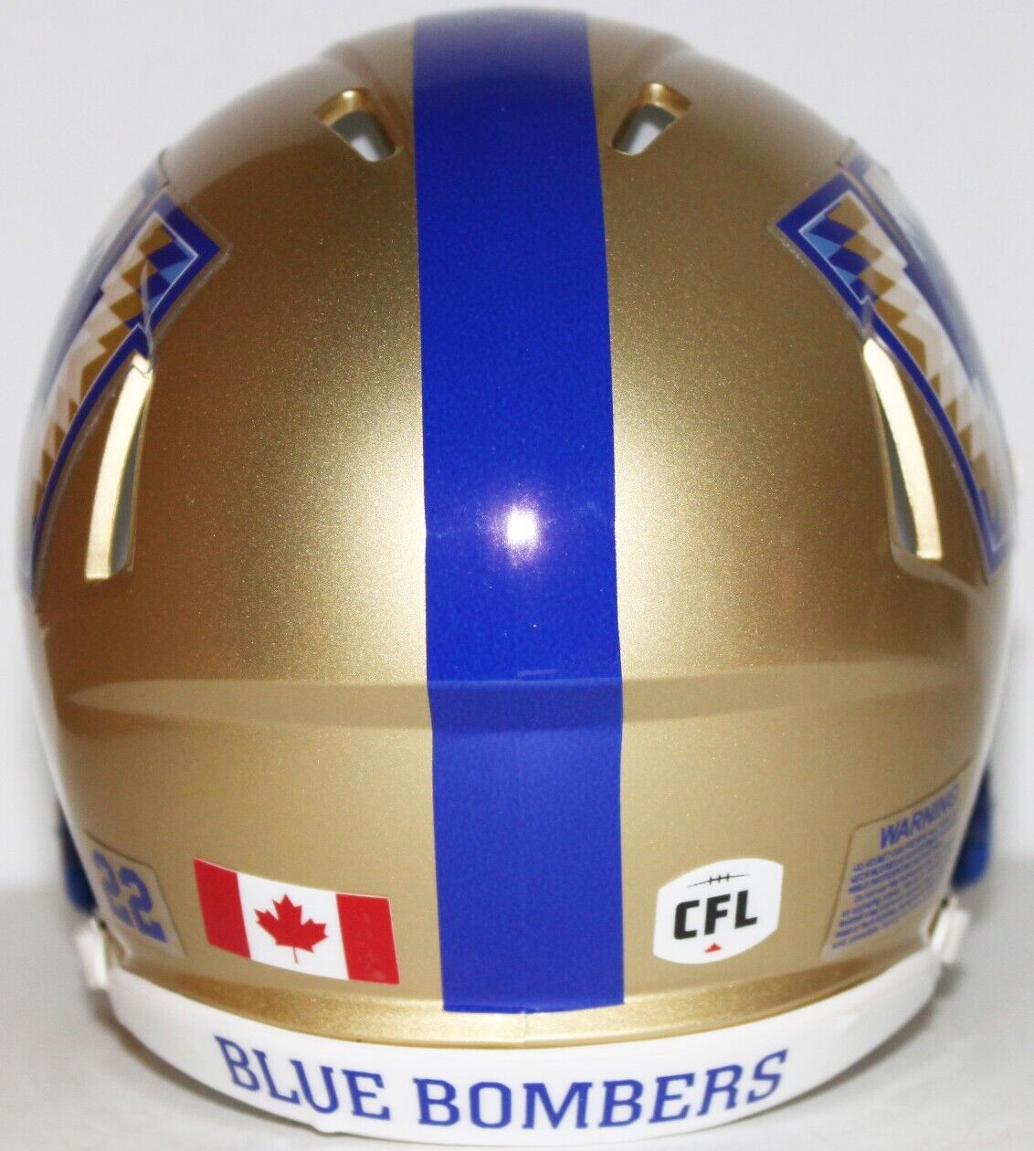 2022 CFL Winnipeg Blue Bombers Custom Riddell Mini Helmet