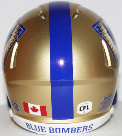 2022 CFL Winnipeg Blue Bombers Custom Riddell Mini Helmet