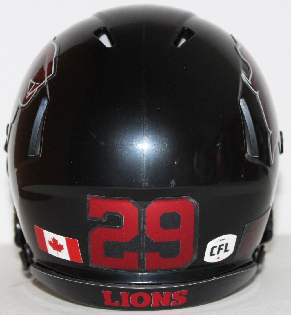 2022 CFL BC Lions Custom Riddell Mini Helmet vs Ottawa