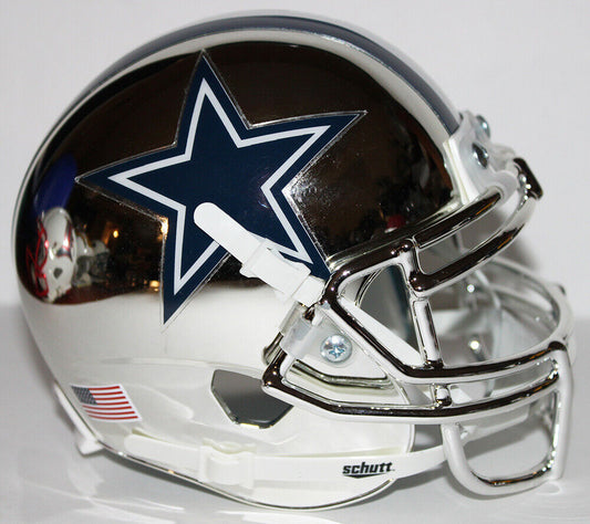Dallas Cowboys Chrome Custom Mini Helmet