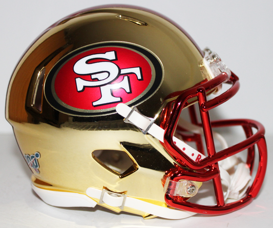 San Francisco 49ers Chrome Custom  Mini Helmet