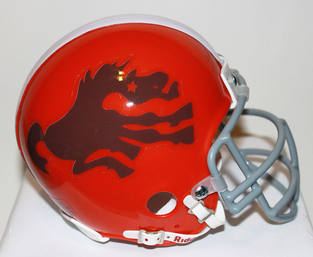 Denver Broncos Custom Throwback Riddell Mini Helmet - Brown Bronco