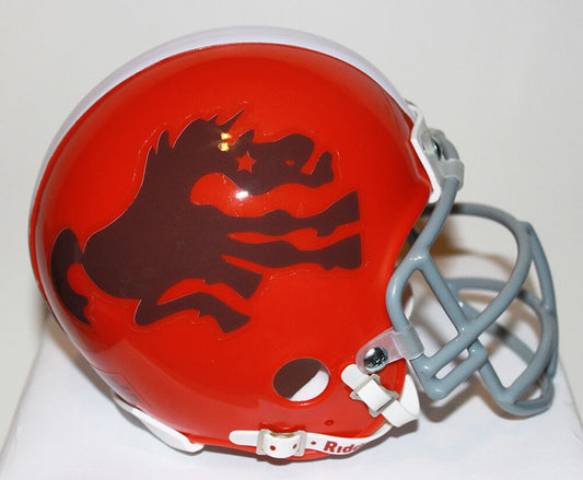 Denver Broncos Custom Throwback Riddell Mini Helmet - Brown Bronco