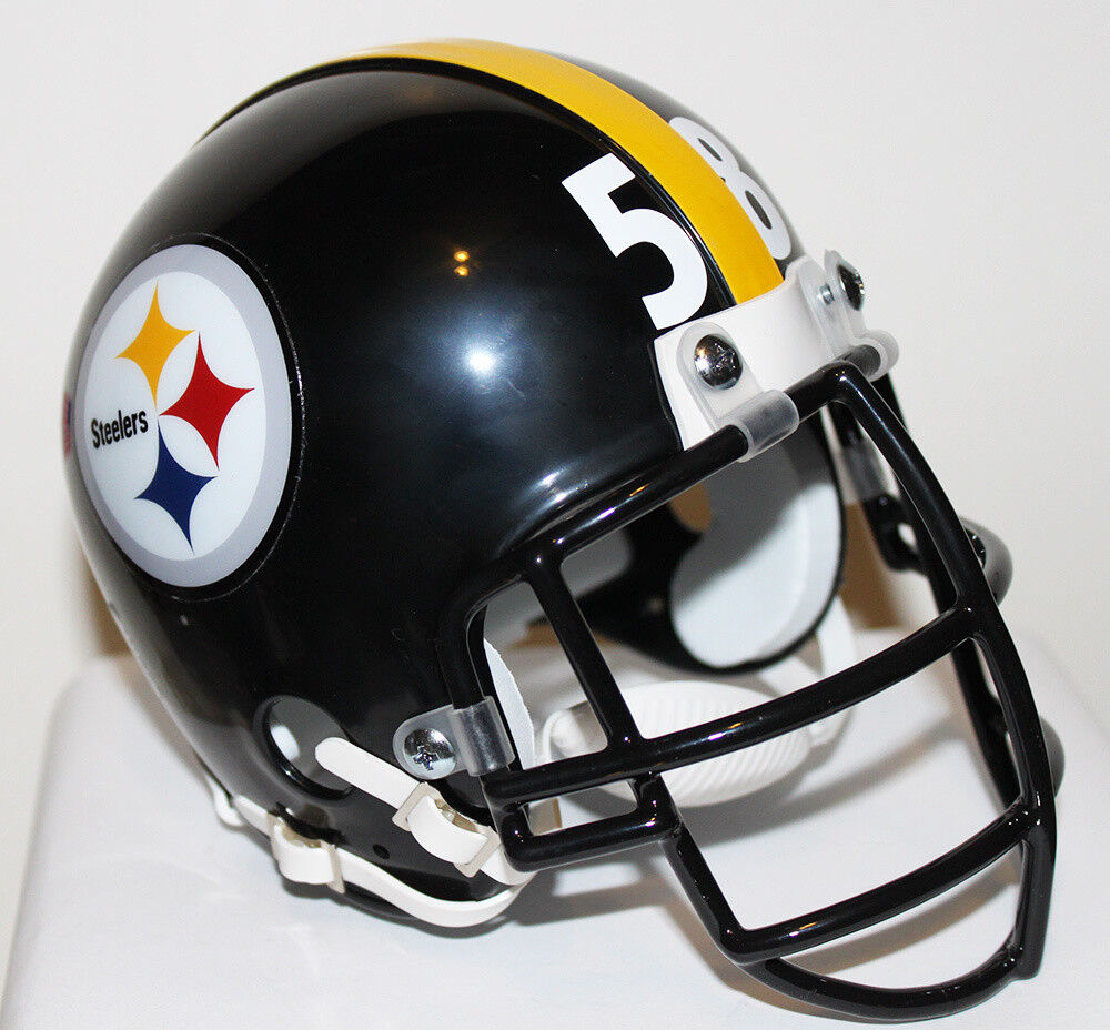 Jack Lambert Pittsburgh Steelers Riddell Mini Helmet Gray or Black Metal Mask