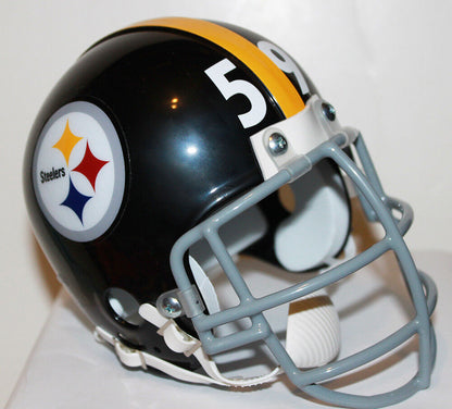 Jack Ham Pittsburgh Steelers Riddell Mini Helmet Gray or Black Metal Face Mask