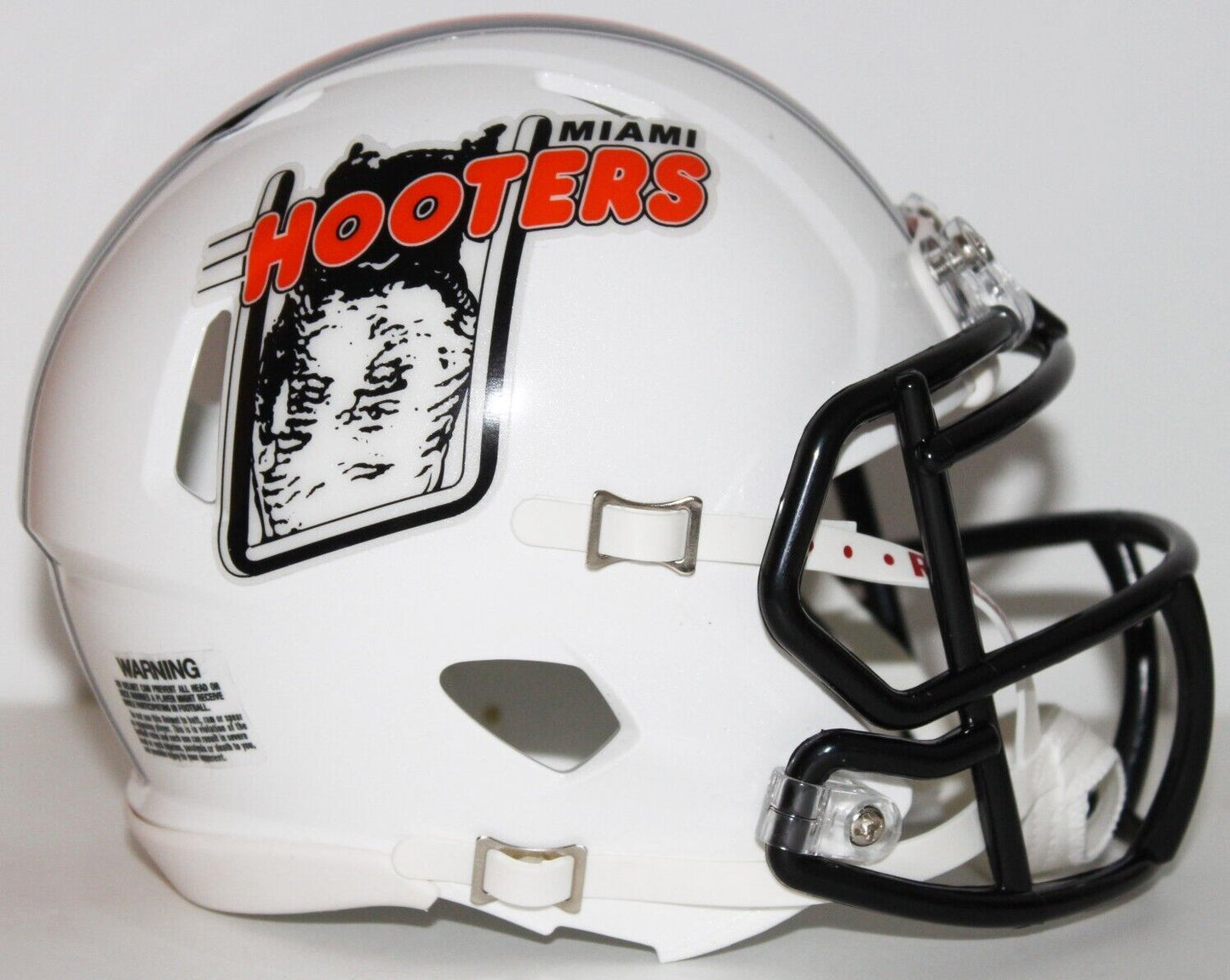 AFL Defunct Miami Hooters Riddell Custom Mini Helmet - White
