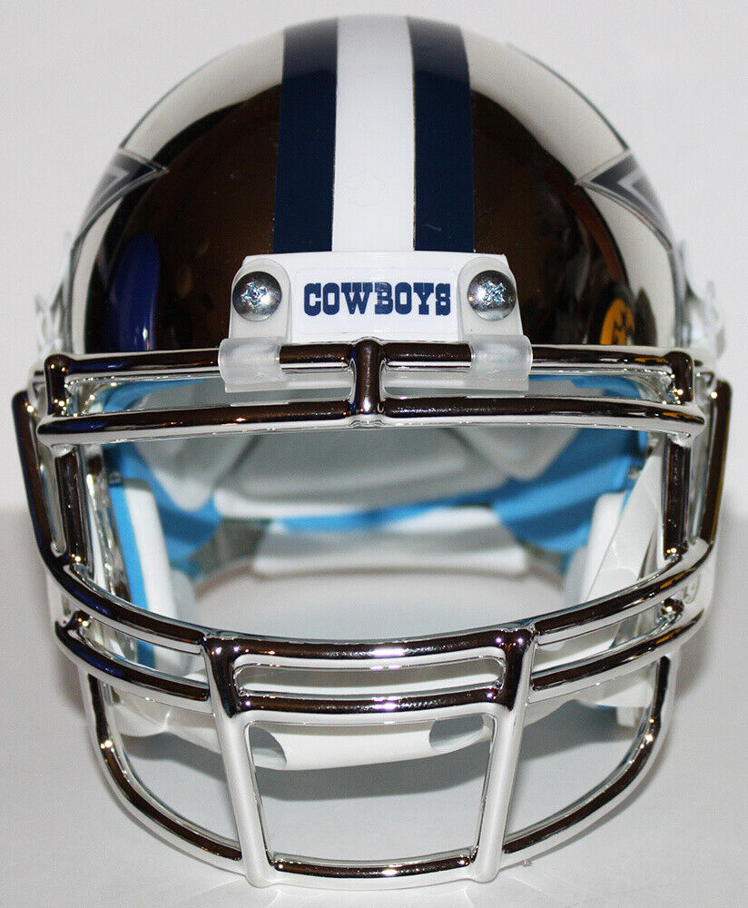 Dallas Cowboys Chrome Custom Mini Helmet