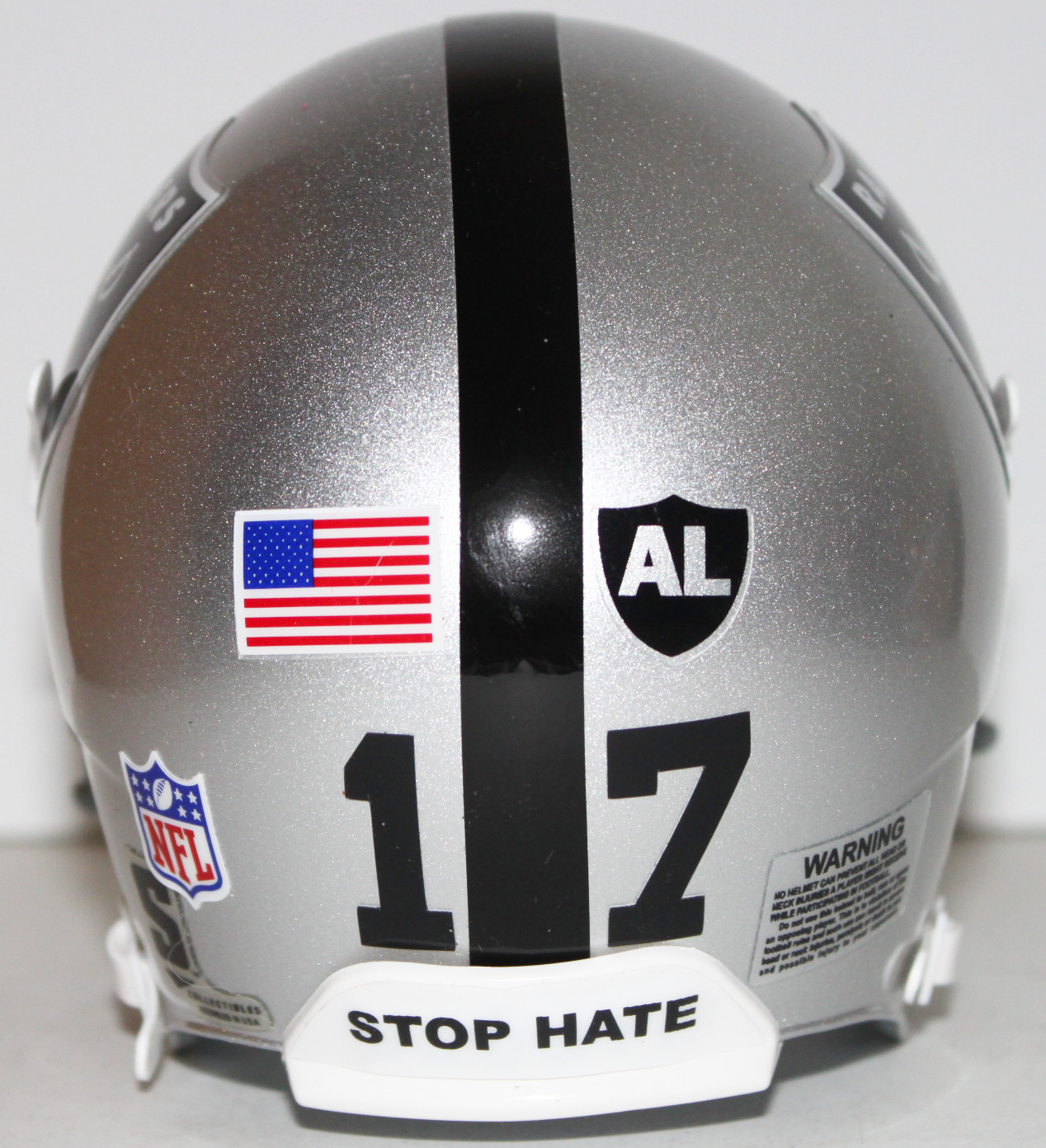 Oakland Raiders Davante Adams Custom Mini Helmet with Facemask