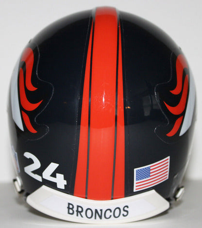 Champ Bailey Denver Broncos Riddell Custom Mini Helmet with Visor