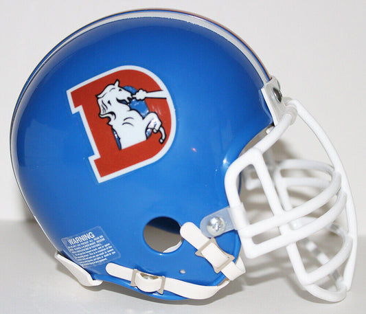 Karl Mecklenburg Denver Broncos Riddell Custom Mini Helmet w Metal Facemask