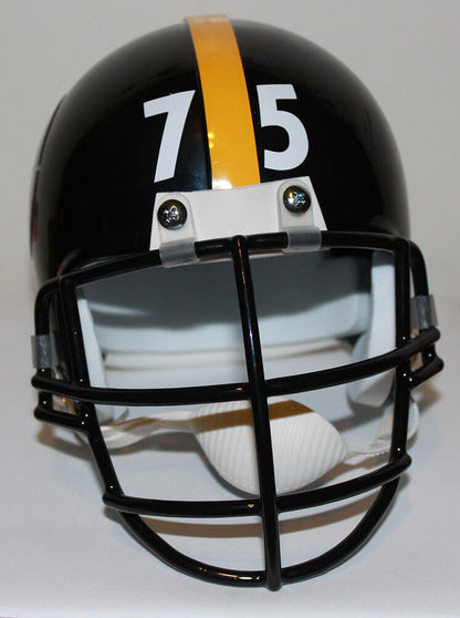 Joe Greene Pittsburgh Steelers Riddell Mini Helmet Gray or Black Metal Face Mask