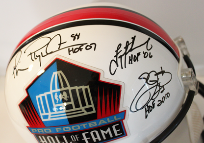 Troy Aikman, Michael Irvin and Emmitt Smith "Triplets" Signed Hall of Fame Full Size Replica Helmet w/ Inscription