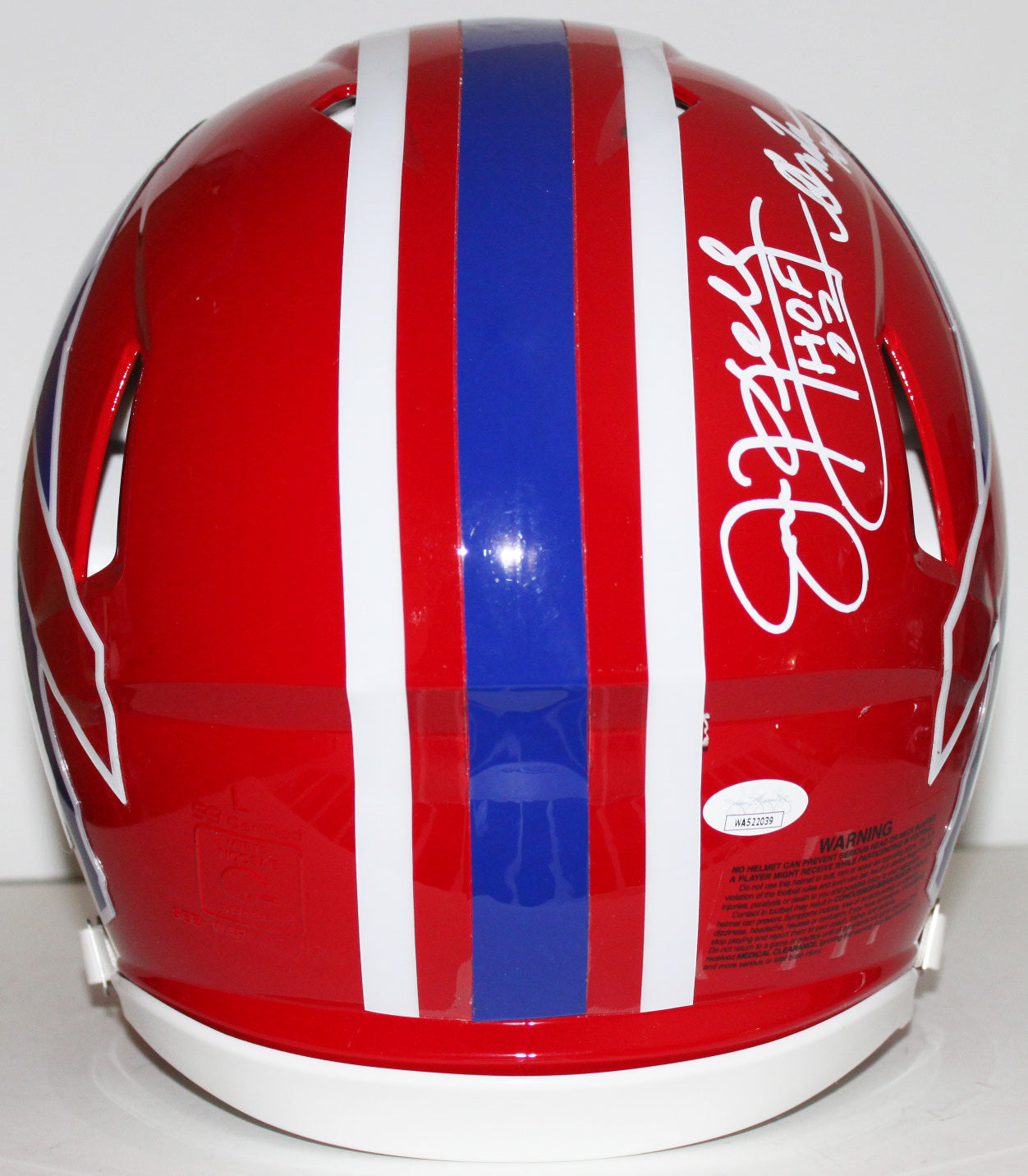 Jim Kelly, Thurman Thomas and Andre Reed Buffalo Bills Triplets Signed Authentic Full Size Authentic Speed Helmet w/ Inscription