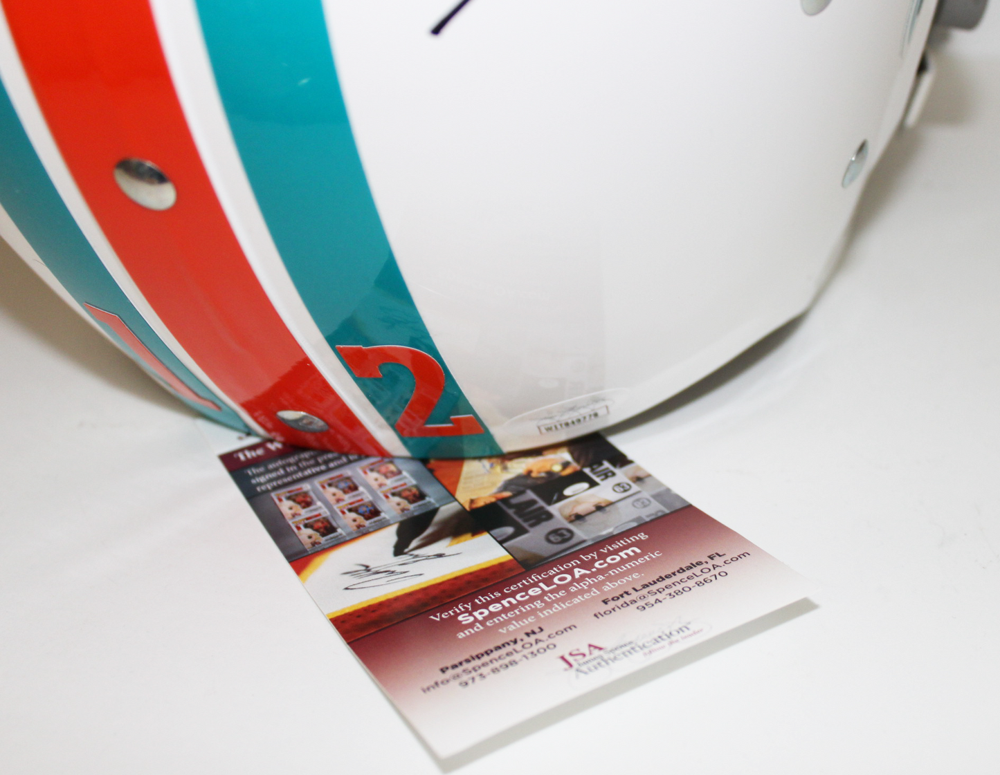 Bob Griese Miami Dolphins Signed TK Suspension Full Size Helmet - JSA