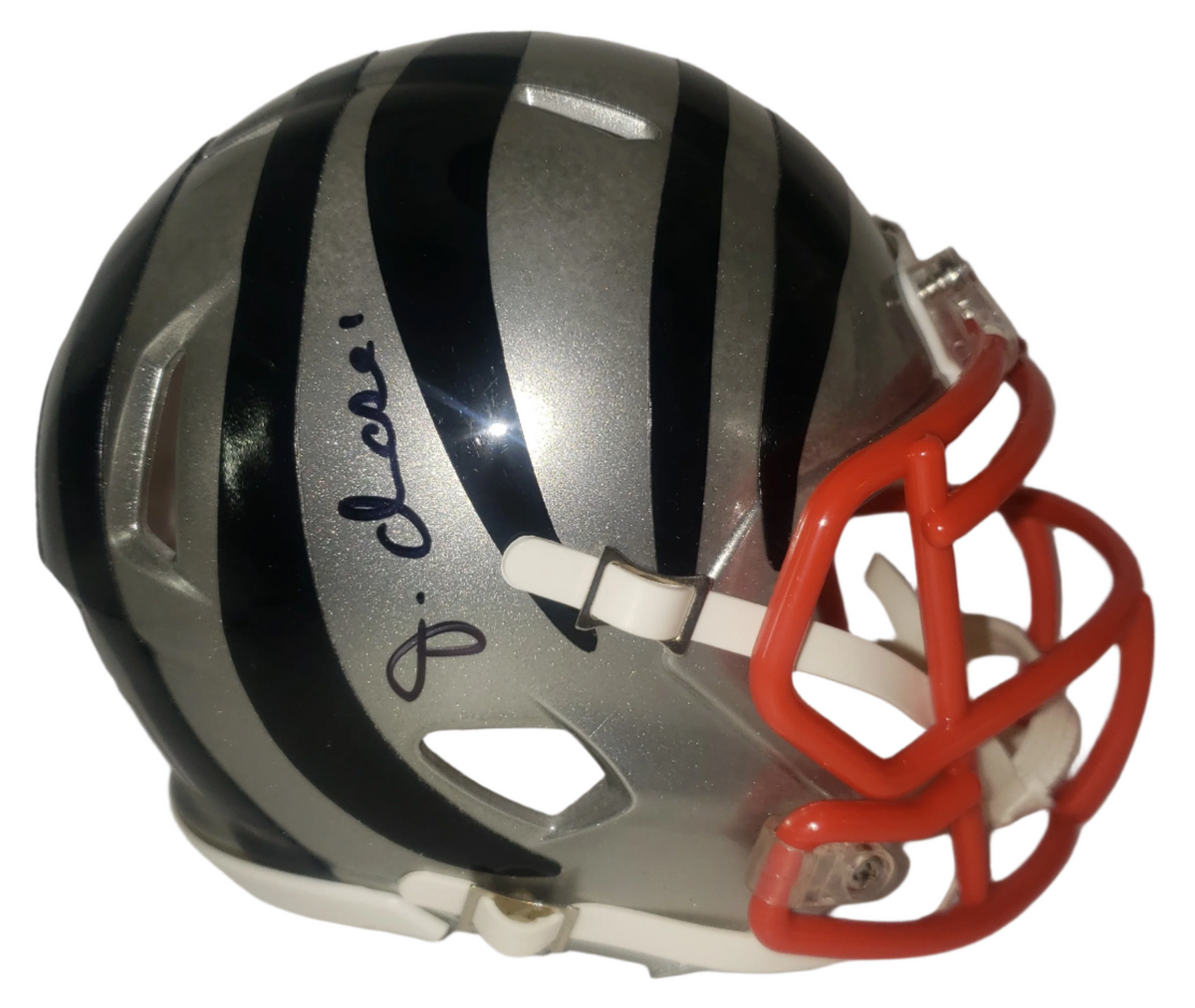 Ja'Marr Chase Signed Cincinnati Bengals Flash Mini Helmet